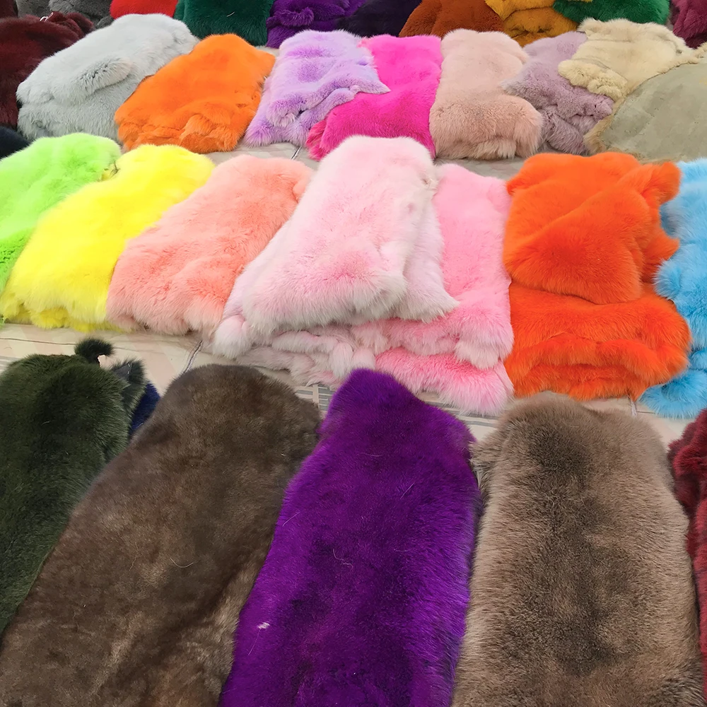 Genuine Fox Fur Pelt Large size Dyed Fox Fur Real Fox Fur Material for DIY crafts DIY