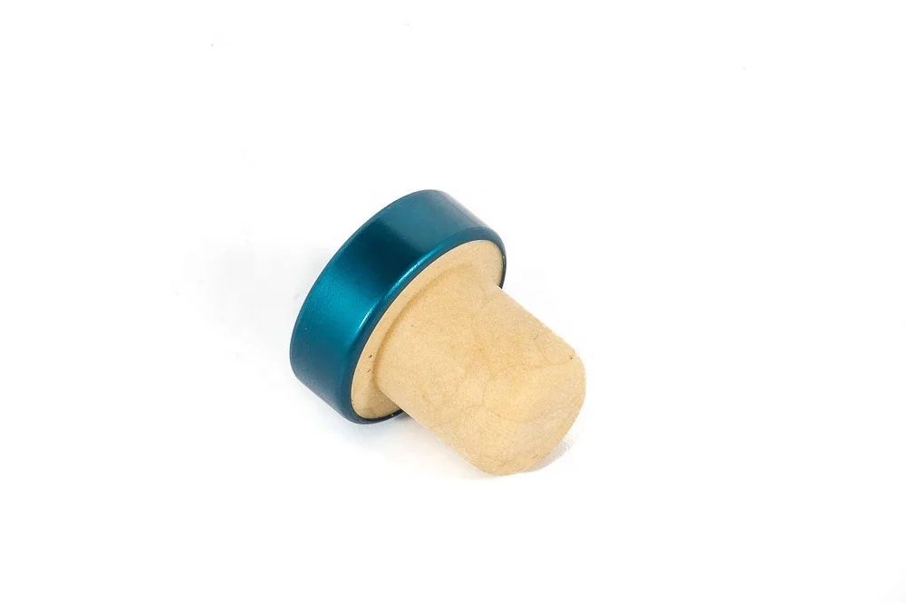 D23.5 mm Custom Wine Bottle Stoppers Plastic Wood Low Moq Customized T Shape Synthetic Stopper resin Bar top Cork