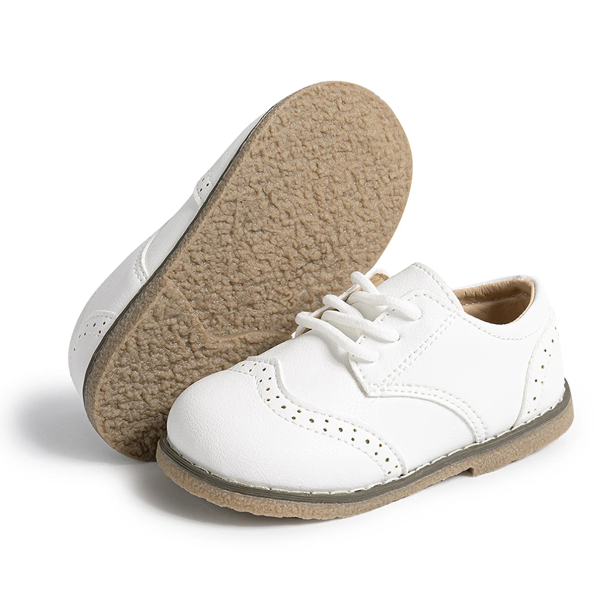 PU Leather Kid Shoes for Girls Winter Wedding Party Outdoor with Soft Rubber Sole Summer Flat Light Dress Shoes for School