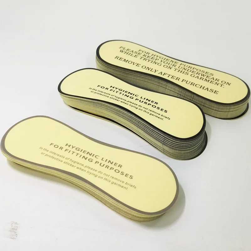 Custom Eco-friendly Transparent Hygiene Swimwear Stickers Clear Hygeine Protection Liner Sticker For Swimwear