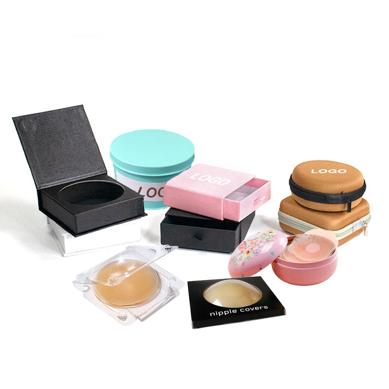 Custom Packaging Silicone Nipple Cover No Glue Invisible Reusable Nipple Pasties Cover Adhesive Seamless Solid Nipple Pasties