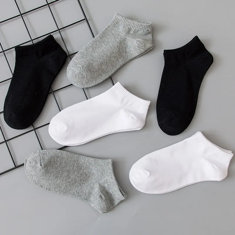Custom Logo Cheap No Show Socks Men Women Breathable Soft Low Cut Socks Classical Black White Grey Invisible Sport Socks