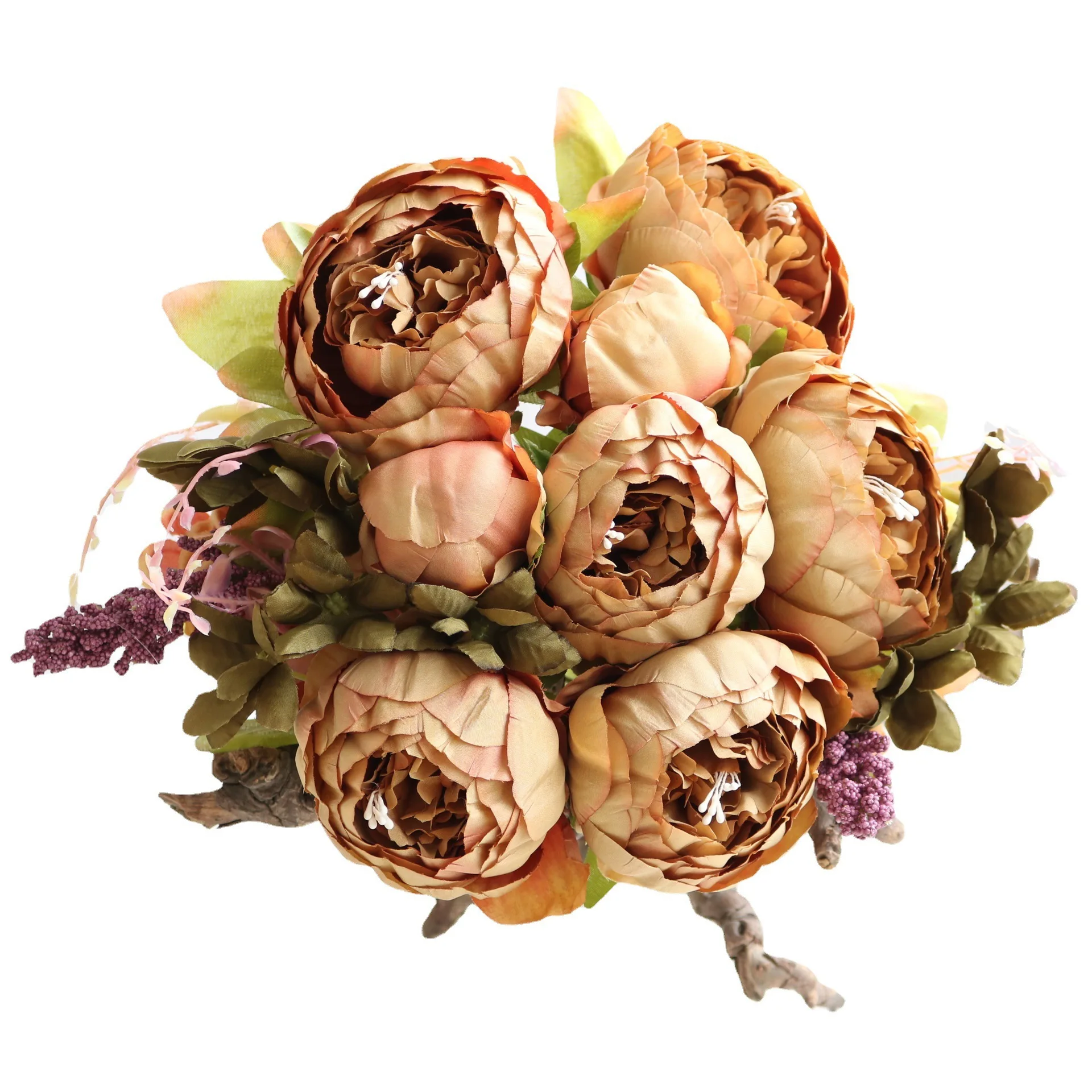 SMD026 6 head popular selling peony artificial silk flowers wholesale home decor wedding flower
