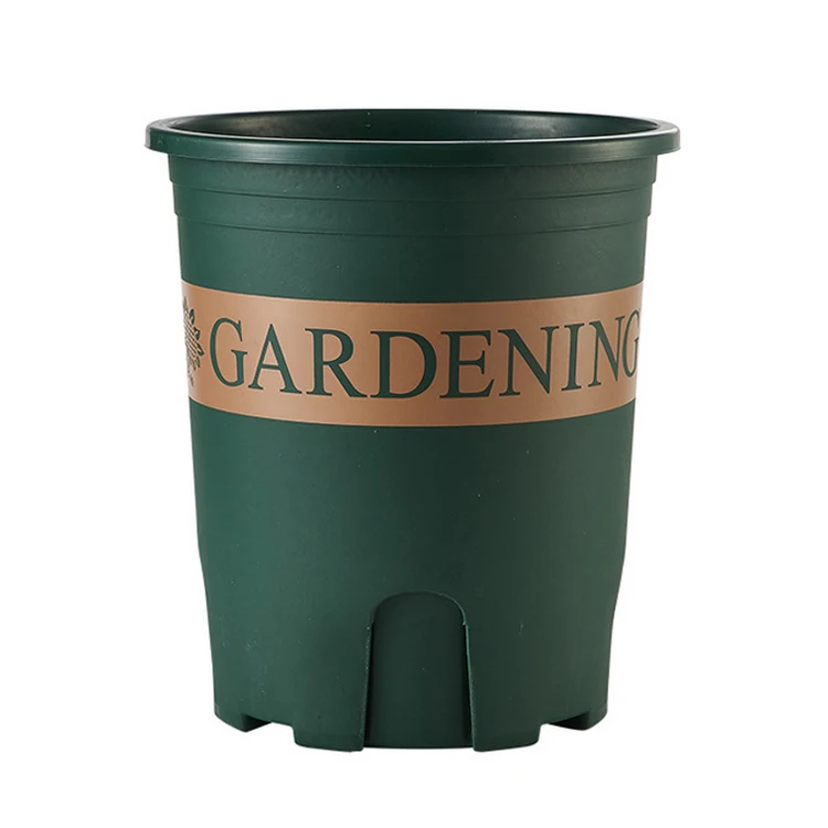 
Agriculture Gallon Flower Pot Root Control Qingshan Black Plastic Flower Pot Thickened Printing Rose Green Stalk Nursery Pot 