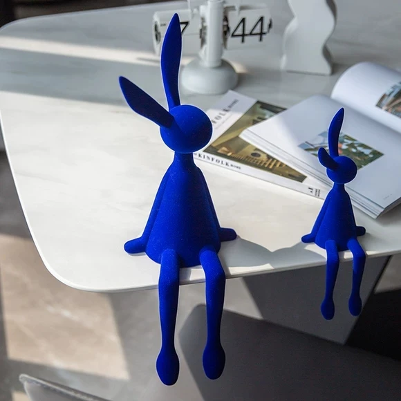 Modern and Simple Large Sitting Posture Rabbit Ornaments Home Soft Decoration