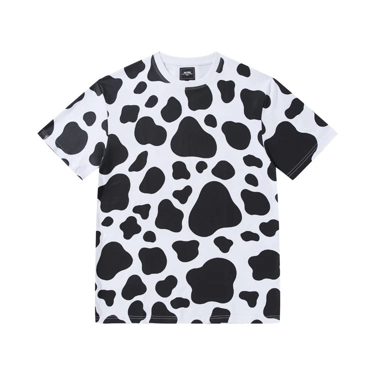 Customize t shirt short sleeves cows printer t shirts custom printing mens wholesale tshirts
