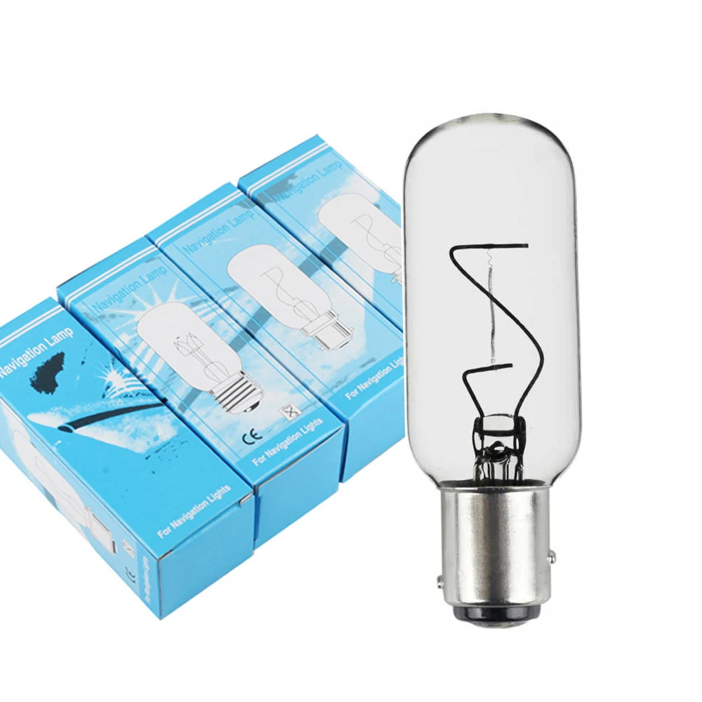 BAY15d T25 H67mm 24V 12V 25W 40W Offset Tubular Lamp Marine Navigation Indicator Light Bulb IMPA 790435