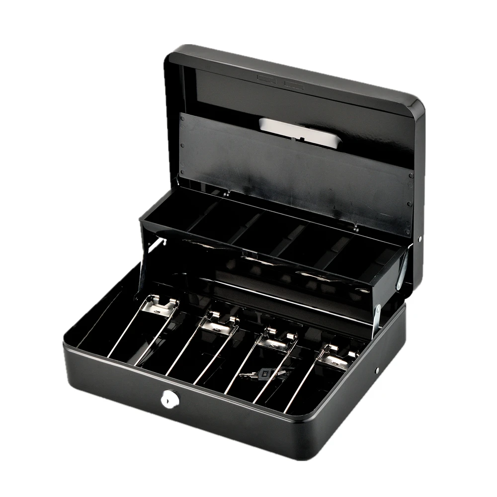 Сейф для денег, коробка для наличных денег с новой крышкой, лоток и крышка для монет с 5 ячейками