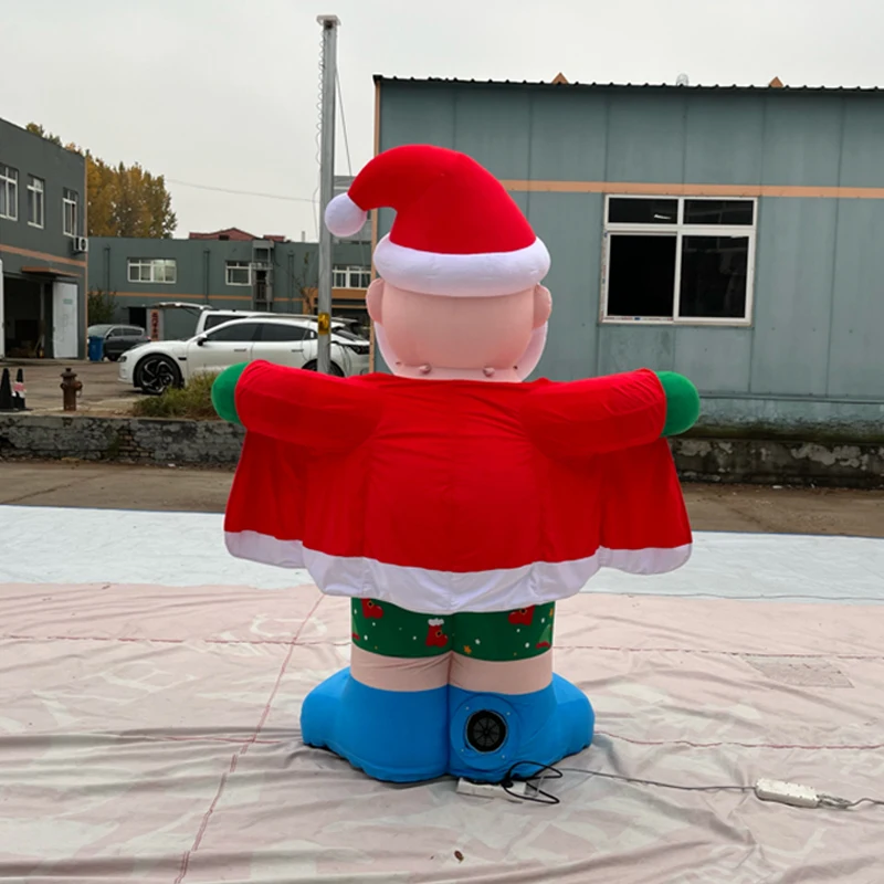 Indoor Activity 2.5m Funny Blow Up Father Christmas Party Interesting Large Inflatable Cartoon Christmas Santa Claus