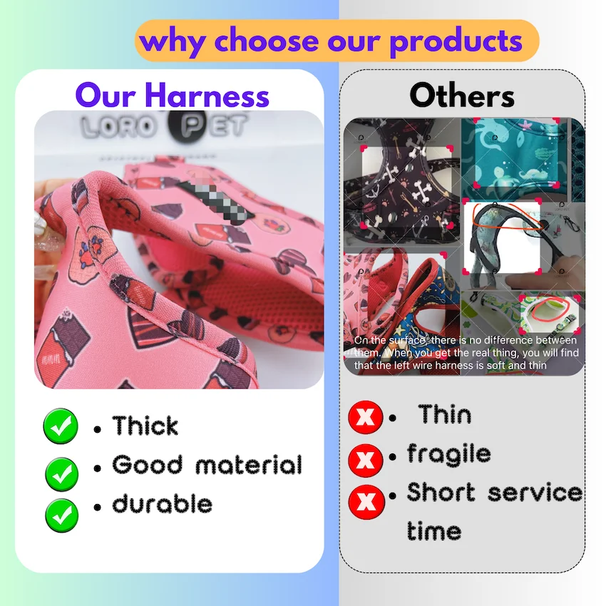 2024 Padded Dog Harness Set Custom Logo Sublimation Print No Pull Pet Supplies Luxury Pink Soft Dog Harness Leash And Collar Set