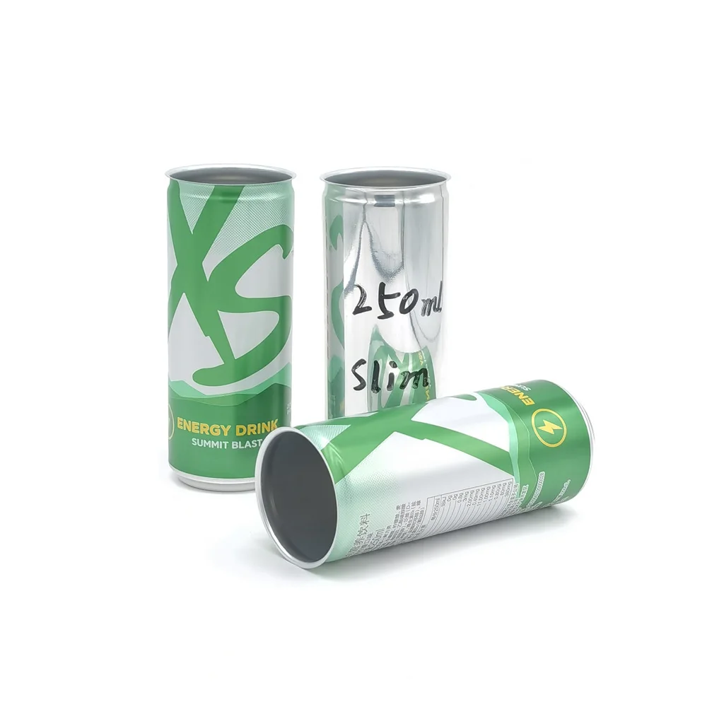china manufactured 150ml 200ml 355ml 25cl slim sleek beverage beer soda juice coffee slim blank empty aluminum cans with lids