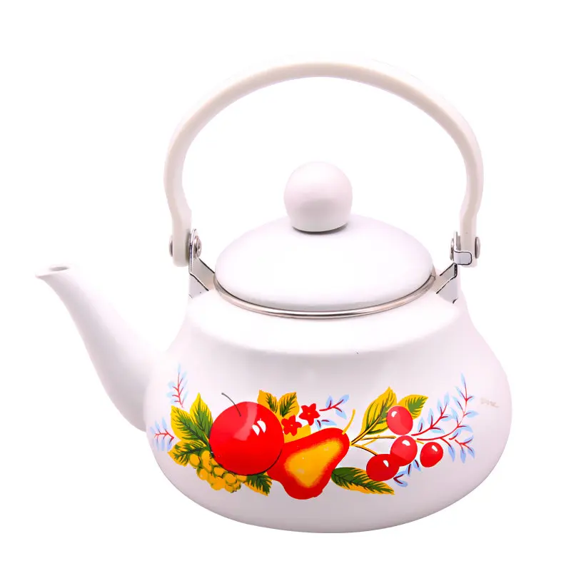 Manufacturer supply colorful pattern enamel kettle tea pot exquisite kettle
