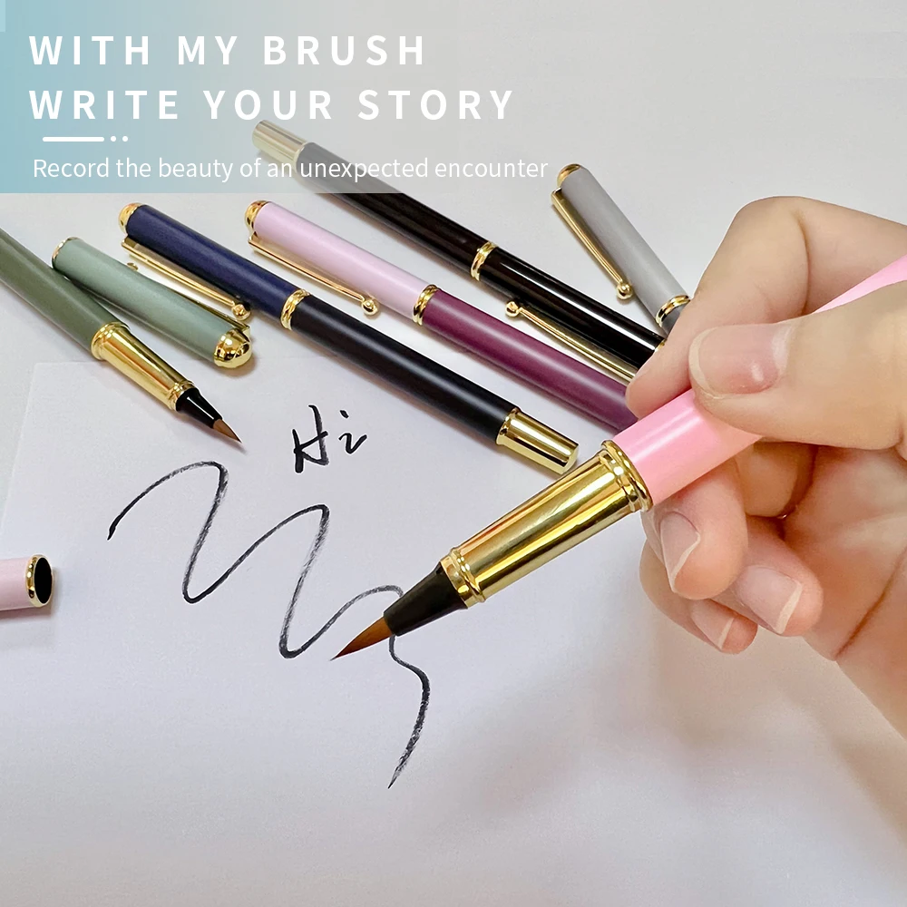 Hot selling  Morandi Pen Type writing  Brush With Logo Custom brush pen
