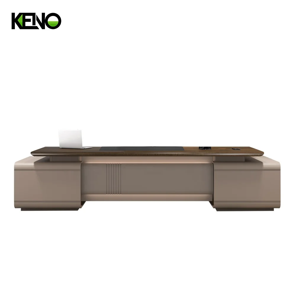 Boss Luxury Large Modern Mesa De Escritorio Foshan Black Office Work President Table Complete Computer CEO Desk with Drawer