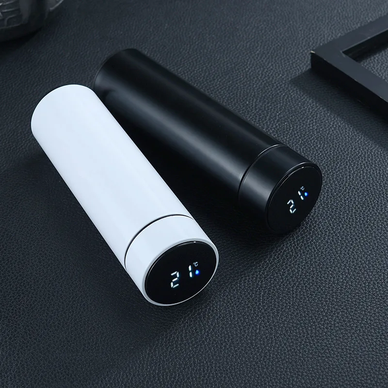 500ml Custom Logo Sport Luxury Smart Vacuum Insulated Flask Stainless Steel Thermo Led Temperature Remind Display Water Bottle