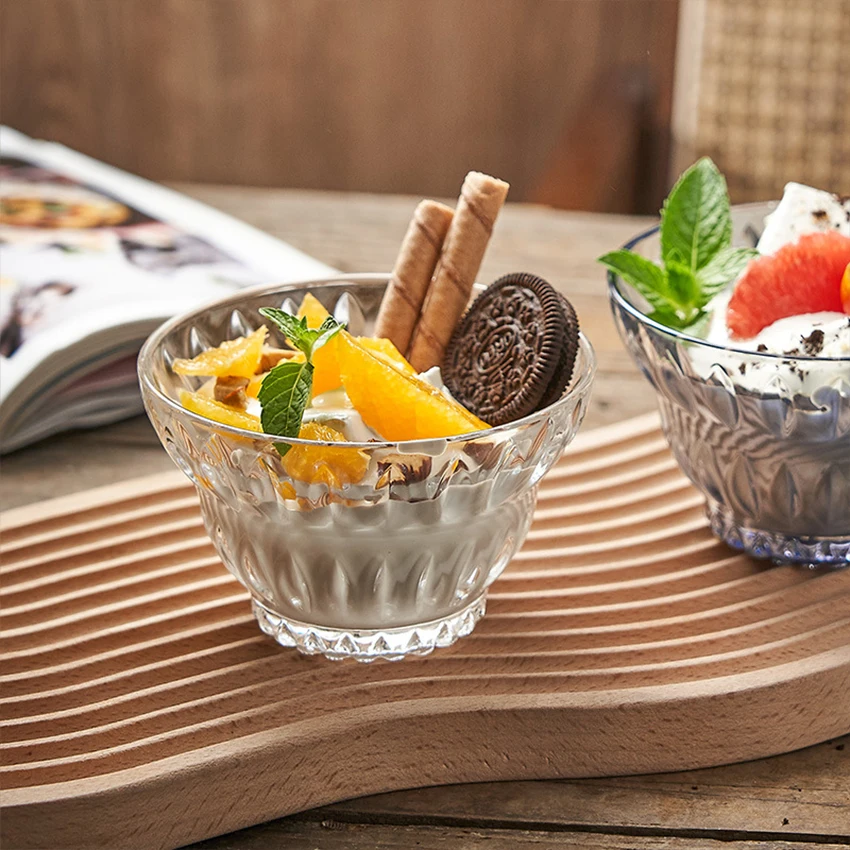 Ice cream bowl INS wind restaurant cafe glass home dessert milkshake cup salad trifle glass bowl