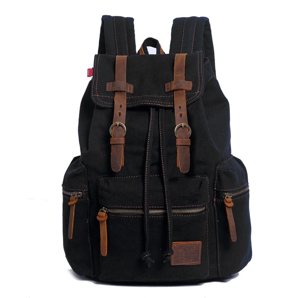 High Quality Large-Capacity Wear-Resistant Shock-Resistant Waxed Canvas Backpack for Men Outdoor Activities