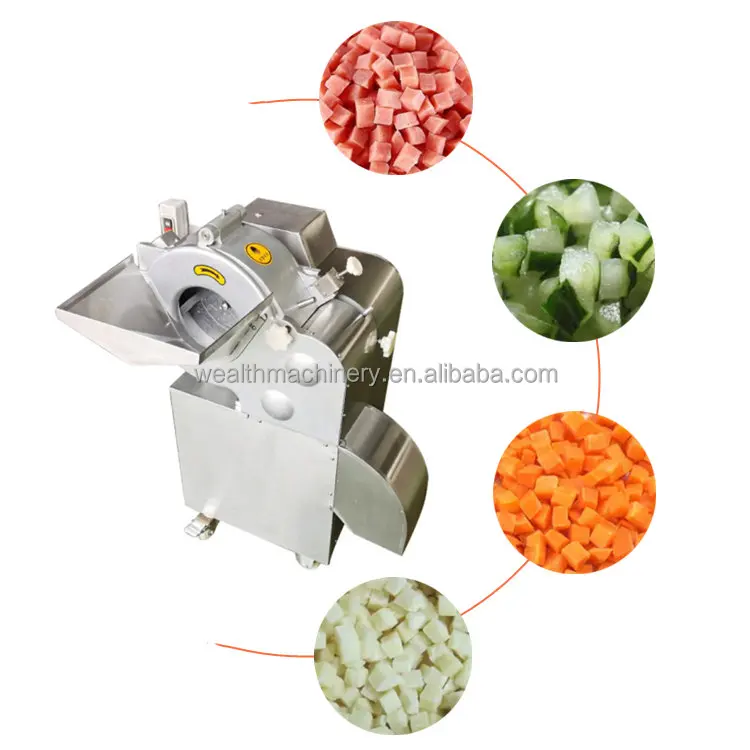 Industrial vegetable cucumber cutting machine vegetables fruit ginger potato carrot dicing slicing cube cutting machine on sale