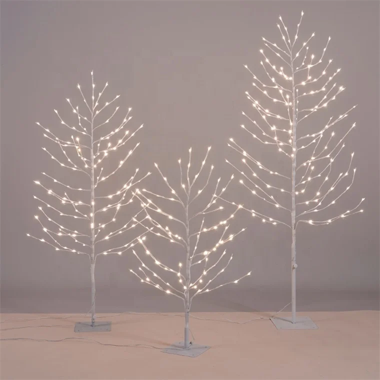 Pre-Lit Home Decoration Warm White LED White Twig Branch Tree Indoor Outdoor Holiday Christmas
