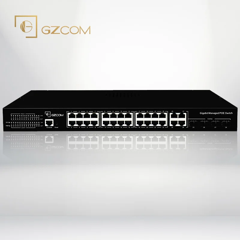 Factory hot sale 400W Network Switch L2 Managed 32 port PoE Switch for CCTV IP Camera