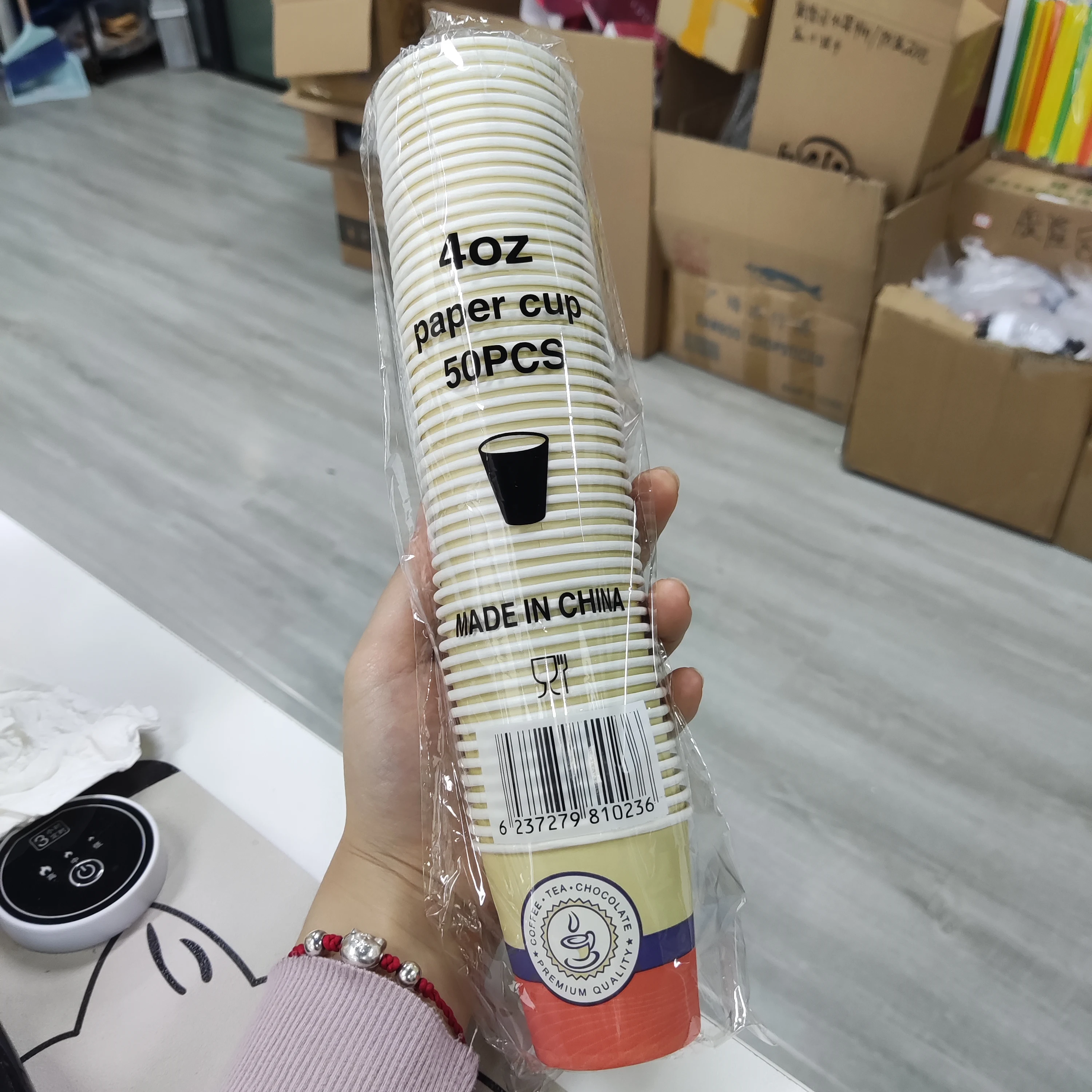 Wholesale printed single wall coffee tea taste mini paper cup with lids takeaway 4oz paper cup in stock