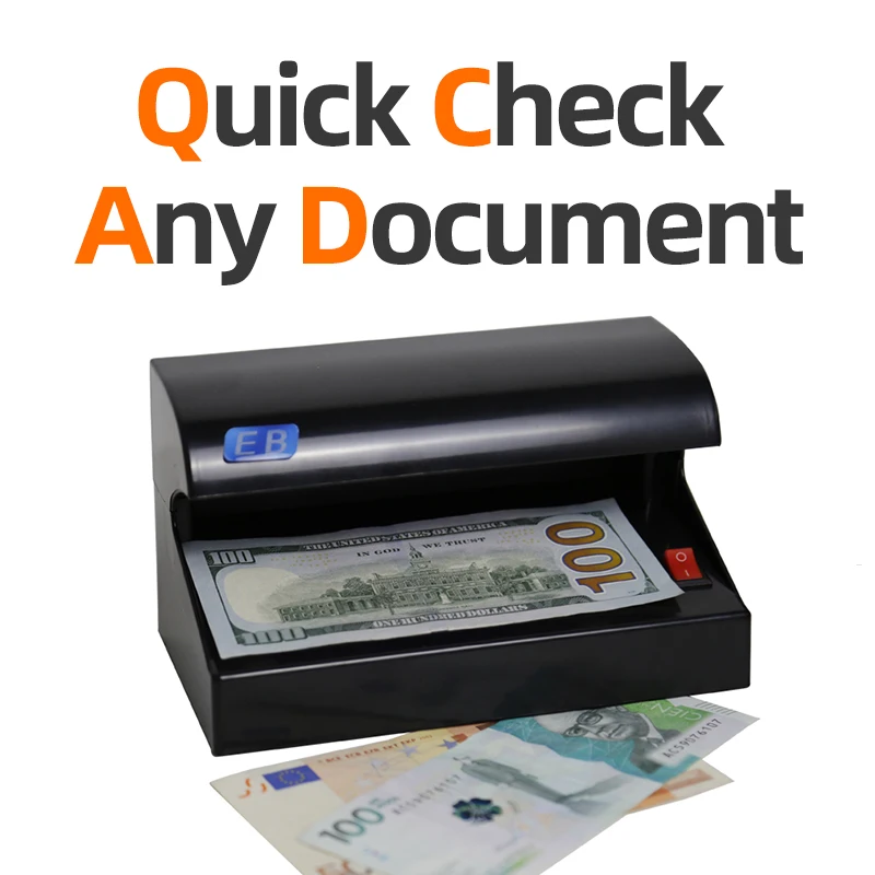 DC-101-3 Small Portable Fake Money Detector with UV lamp Counterfeit Bill Detecting machine for all currencies