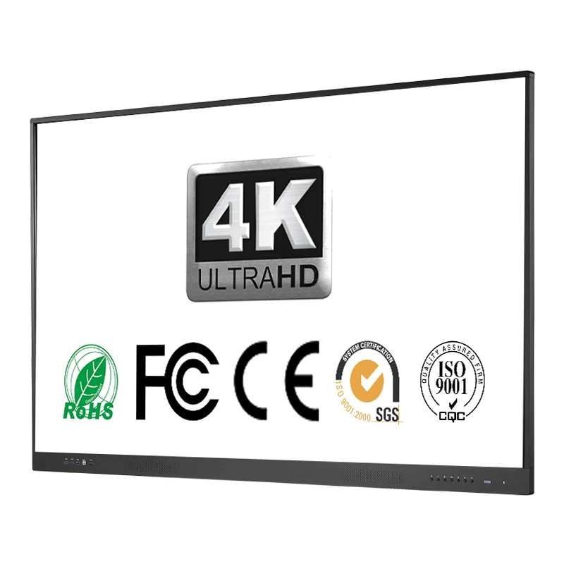 65 75 86 inch4K display Smart Board School Teaching for Conference office meeting flat Panel Interactive Whiteboard