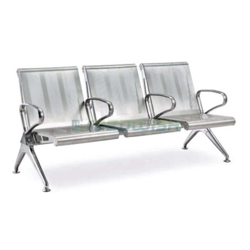 AG-ML203-H публичного места нержавеющая сталь среднего стул с высокой спинкой скамья оптовая продажа Больничная 3-местный клиника кресло для приемной