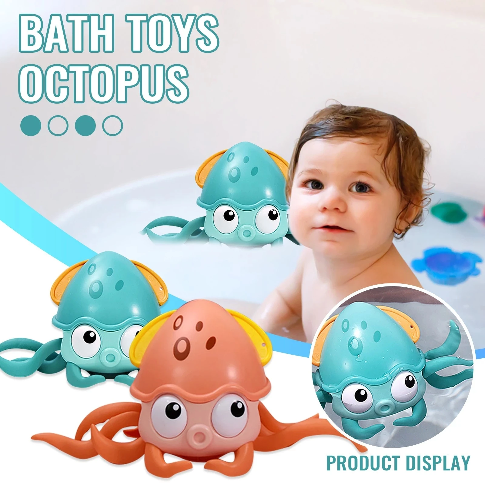 
Bath Toys Wind-up Octopus Pull Baby Walking Toys Animal Swimming Model Wind Up Toy shower 