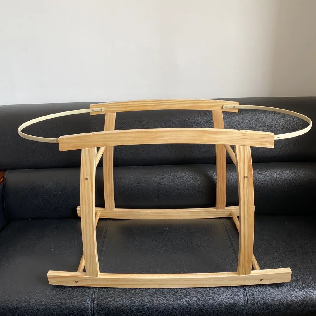 
Good quality Moses basket wood stand / wooden basket stand 