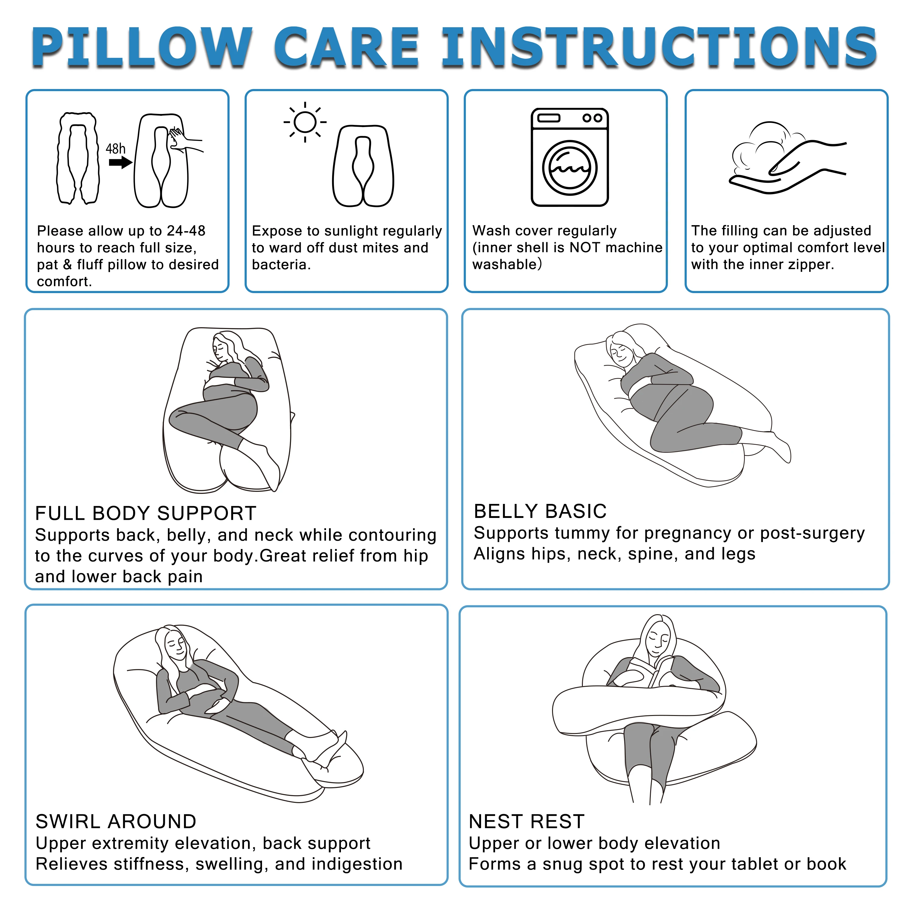 Cooling Maternity Snake Pregnancy Contour Body Pillow For Tummy Sleepers Side Sleeper U Shape Pregnancy Pillow