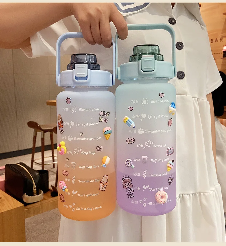 Promotional drinkware drinkware water jug motivational water bottle 2 liter