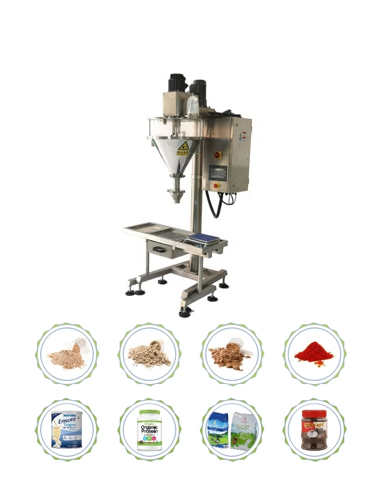 Accurately Measure 50g and 60g Quiet Sticky Mussel Powder Seafood Powder Jar Pouch Filling Machine