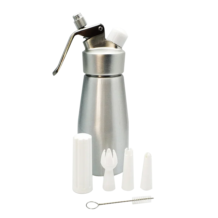 Wholesale Custom Kitchen Dessert Tool 250Ml Aluminium Professional  Whipped Cream Dispenser With Tips Nozzles