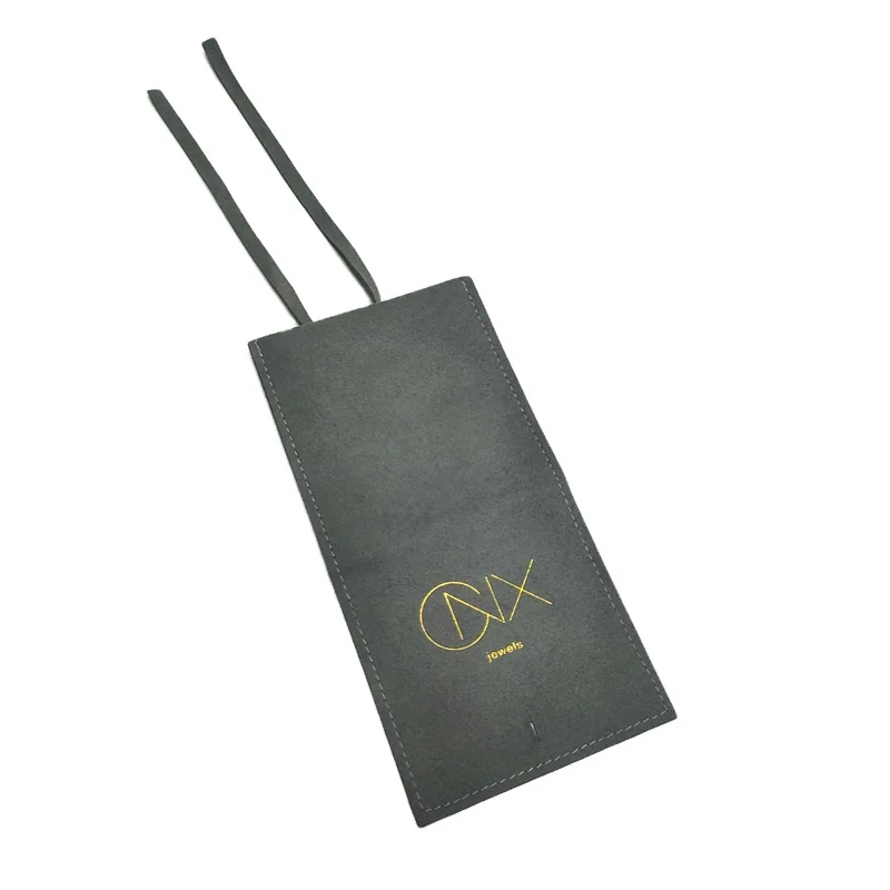 Luxurious Print Logo microfiber Gold Silver Debossed Stamping Soft Necklace Ring Bracelet Multi Color Bow Jewelry Pouch Bag