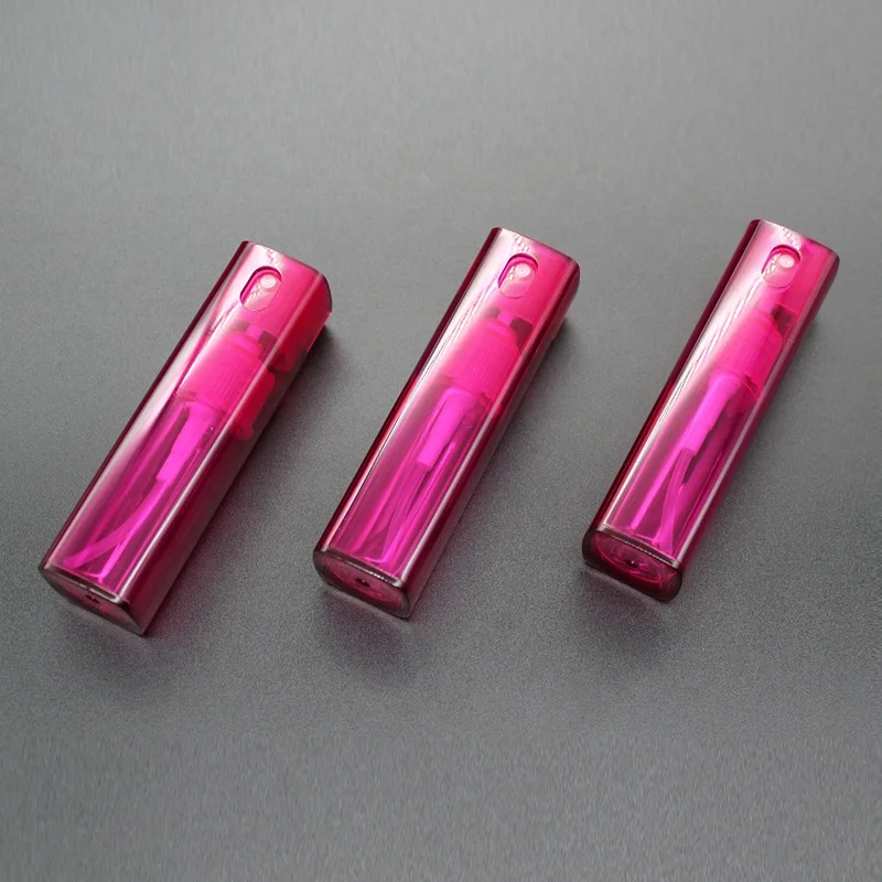 10ml refillable pocket square tube glass perfume plastic travel fine mist spray bottle