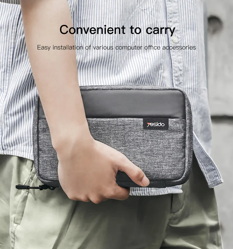 WB32 Yesido Hot Aelling Business Polyester Waterproof Protective Women Men 14 16 Inch Digital Accessory Storage Bag