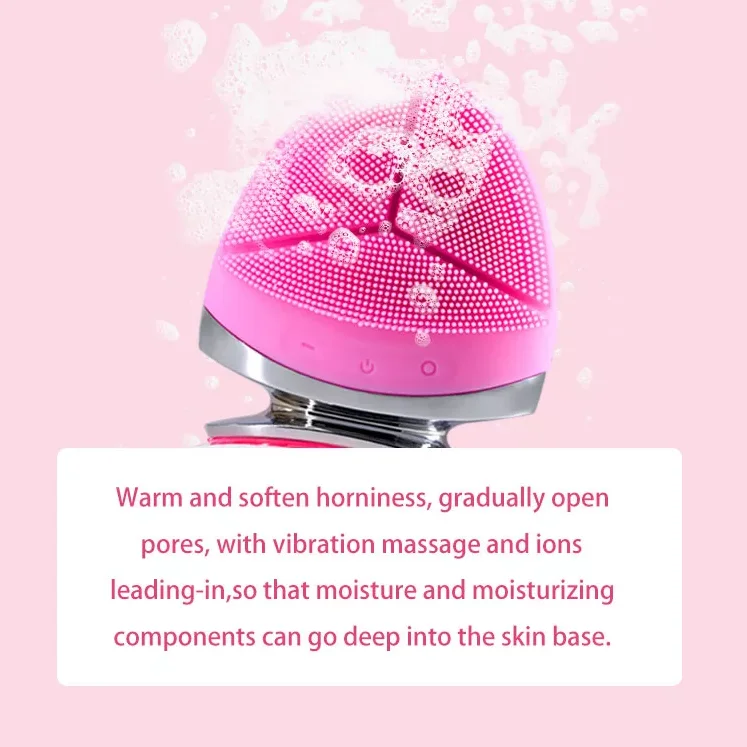 Trending Products 2024 New Arrivals Facial Brush Beauty Device Sonic Silicone Facial Pore Cleaner Cleansing Brush
