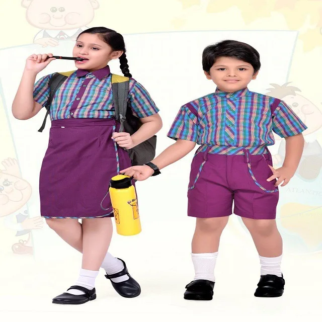 Wholesale High Quality Primary School Uniform for Boys & Girls Latest Design with School Logo Soft Fabric Unisex for Children