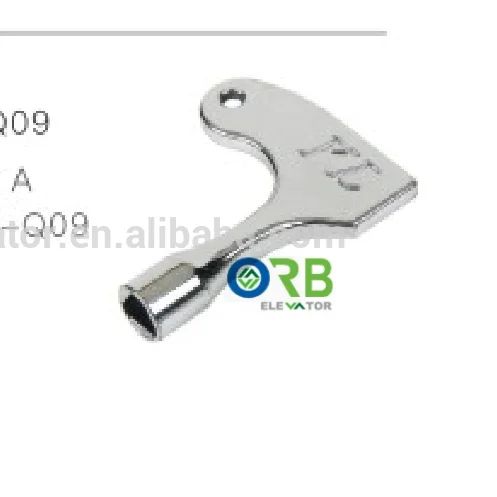 Type A key for elevator triangular door lock