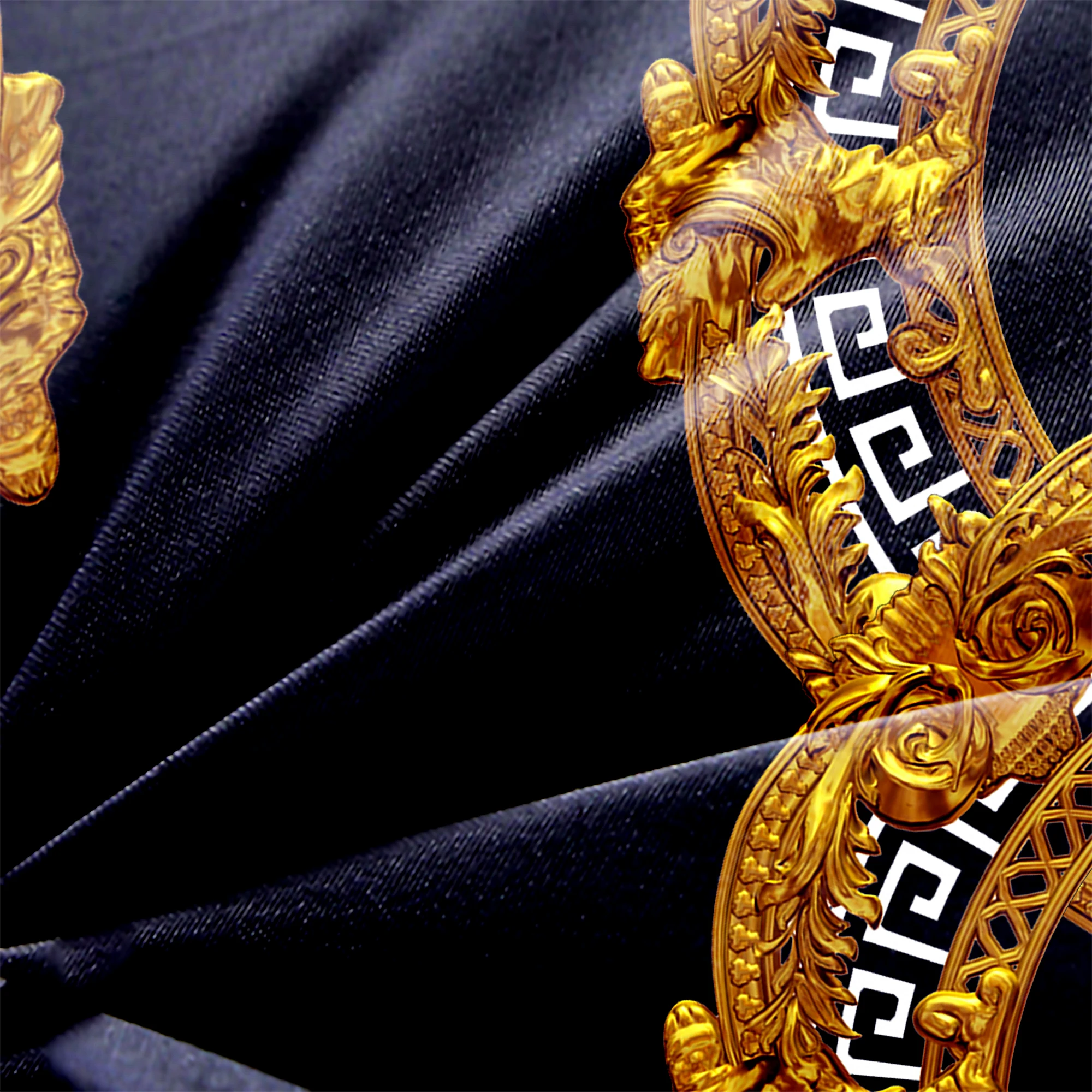 Duvet Cover Set Golden Bedding Set King Size Bed Sheet Luxury Beds Covers Black Bedspread