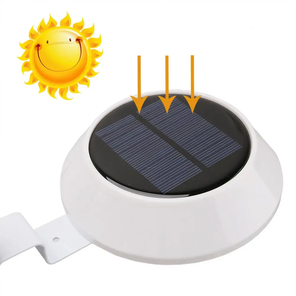 
Easy to install Solar Powered Portable Sensor Round High power 3*LED Waterproof Garden light for courtyard 