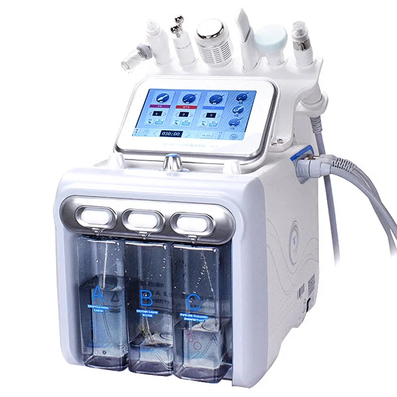 Salon Use Korea 6 Heads Hydro Peeling Facial Aqua Peeling Deep Cleaning Microdermabrasion Water Oxygen Jet Peel Facial Machine