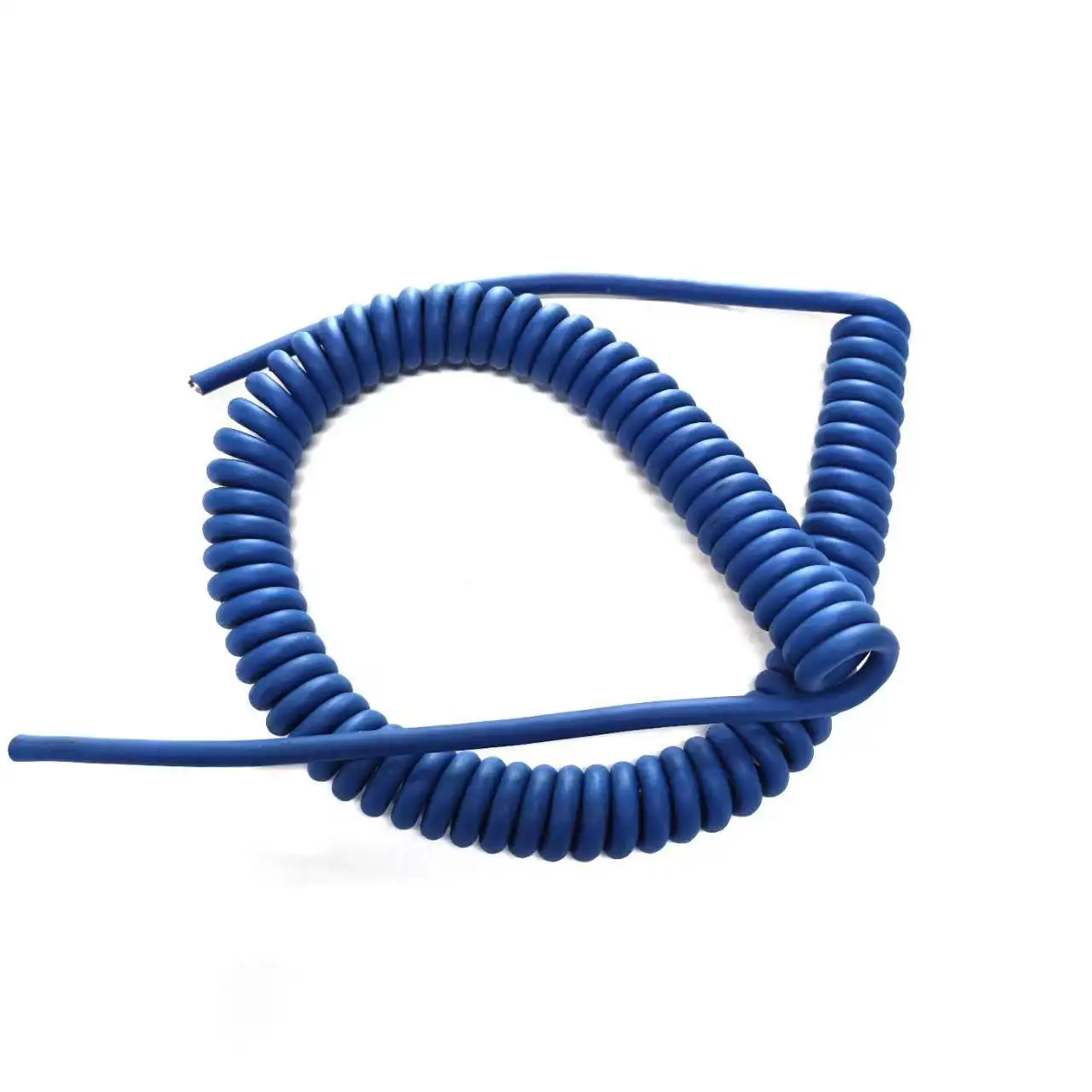 Blue 4core 0.5mm2 PVC TPU Spring wire coiled cable Coiled extension cords