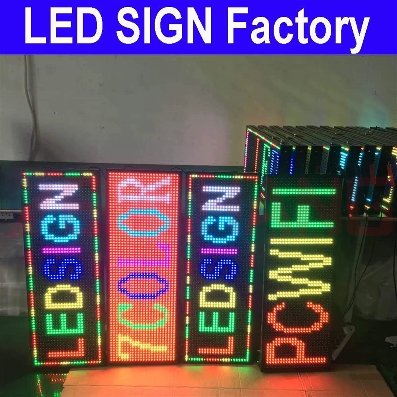 Outdoor Indoor Multi-language Supported Led Lamp Led Programming Sign Display P5 P10mm Led Moving Text Sign Led Message Display