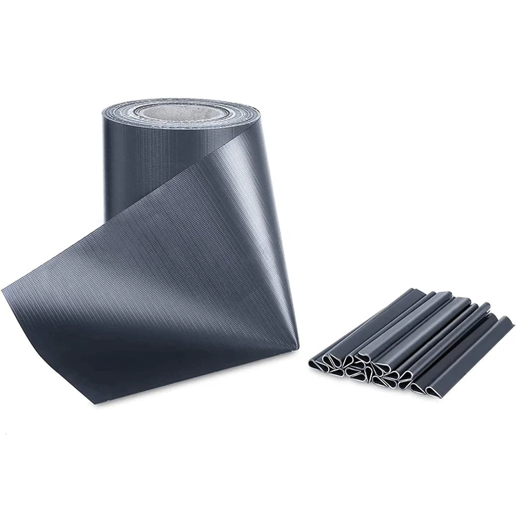 PVC Sichtschutzstreifen Sichtschutz Gartenzaun 35m x 19cm Sichtschutz inkl. 20 Clips thrazit (RAL 7016)