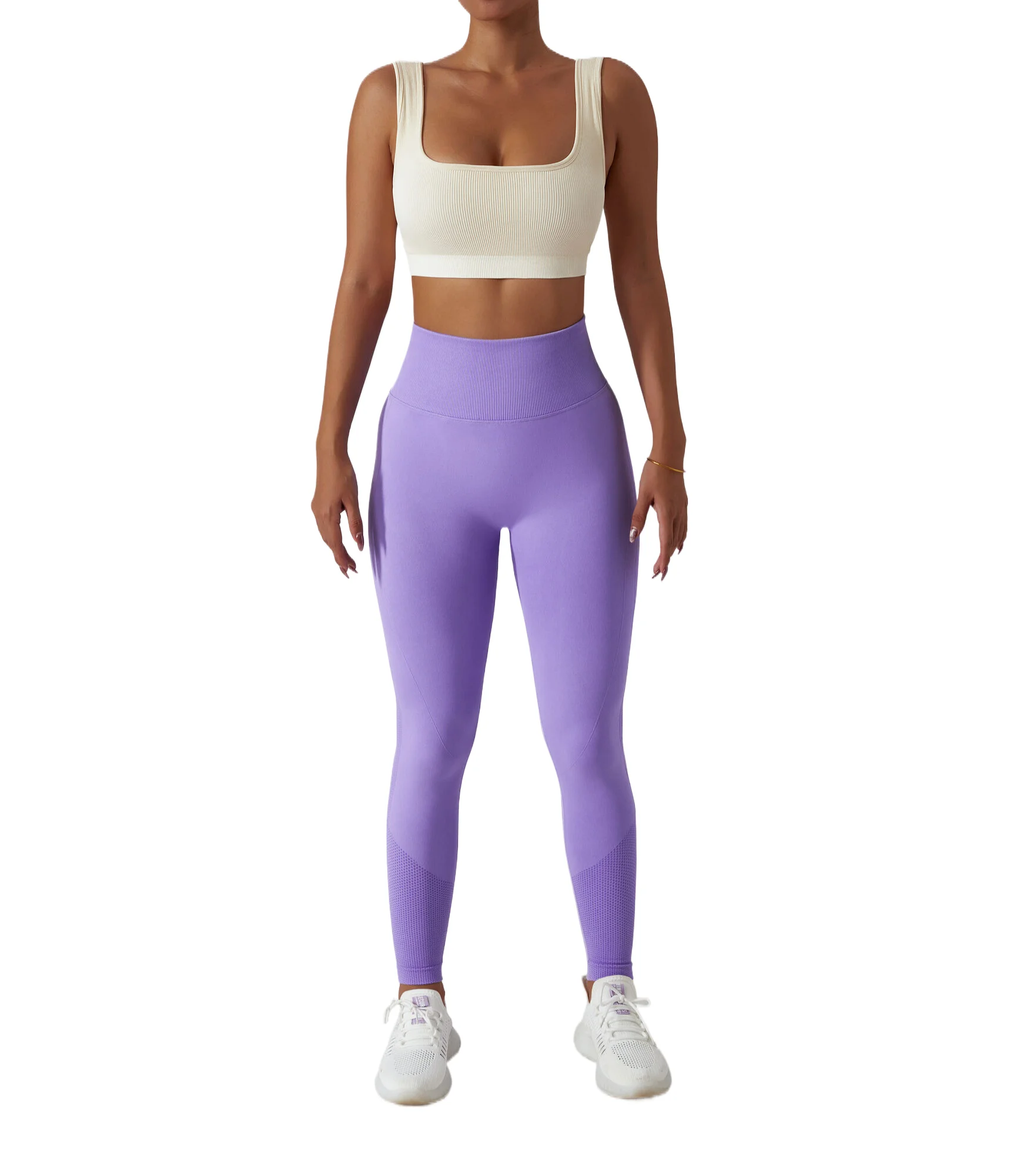 High Quality Exercise Tights Training Clothing Hip Lift Yoga Pants Fitness High Waist Yoga Leggings for Gym Mid Solid Pattern