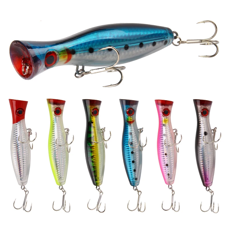 Large Popper lure 12.5cm/40g TOP WATER Hard Baits Artificial bait fishing lure for bass