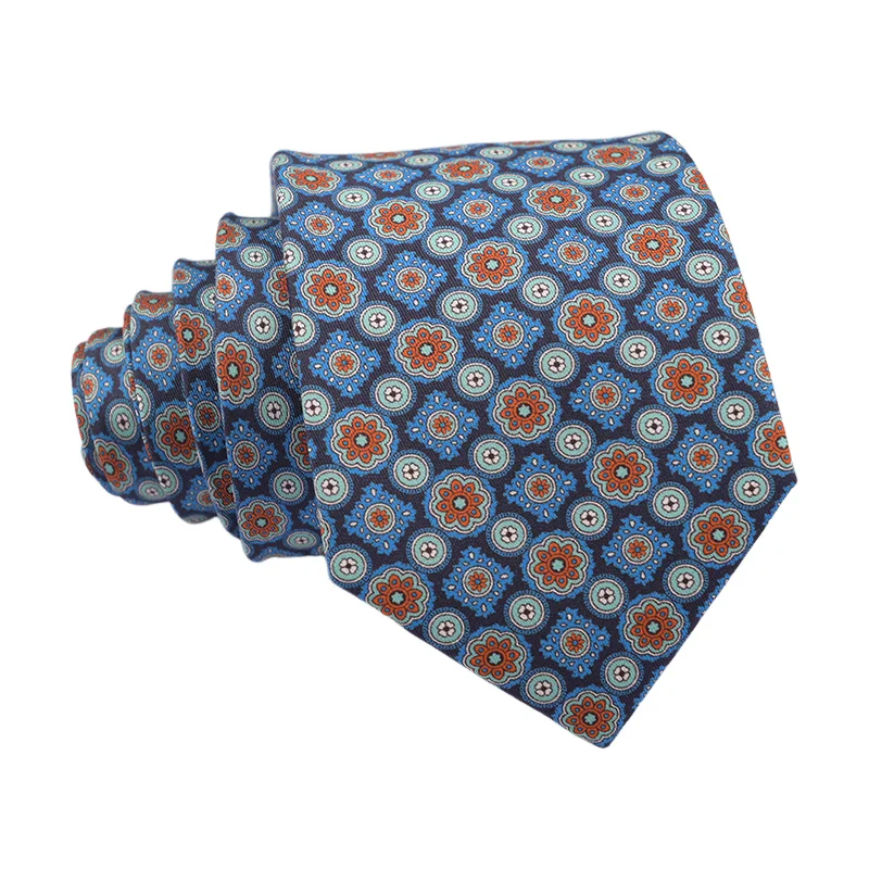 Handmade Silk Ties Vibrant Color Necktie Floral Wedding Printed Silk Tie
