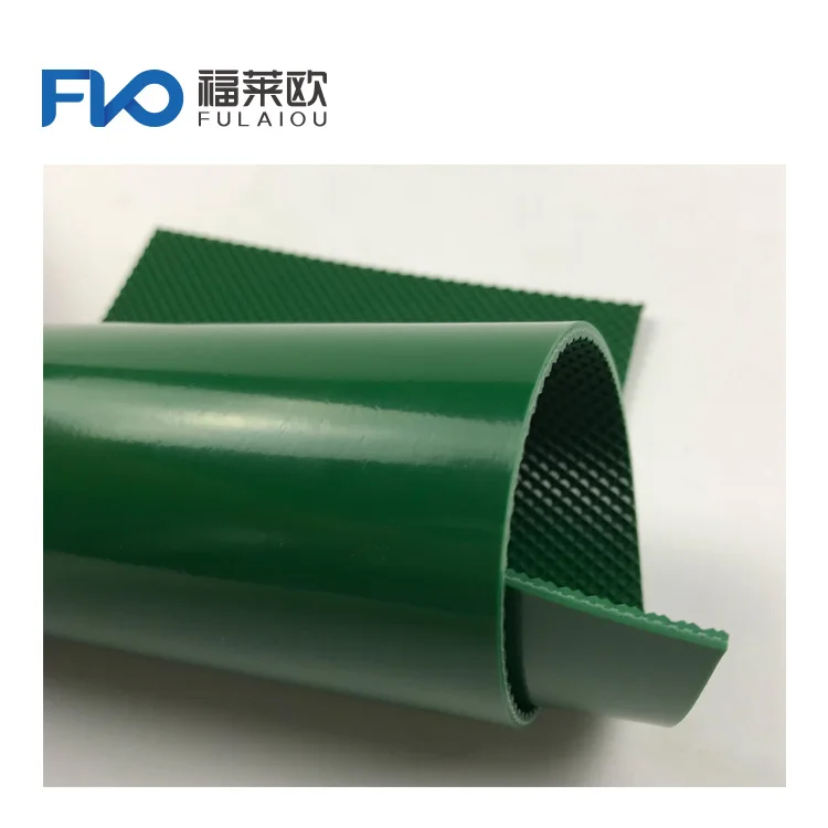 One ply green diamond bottom pvc conveyor belting